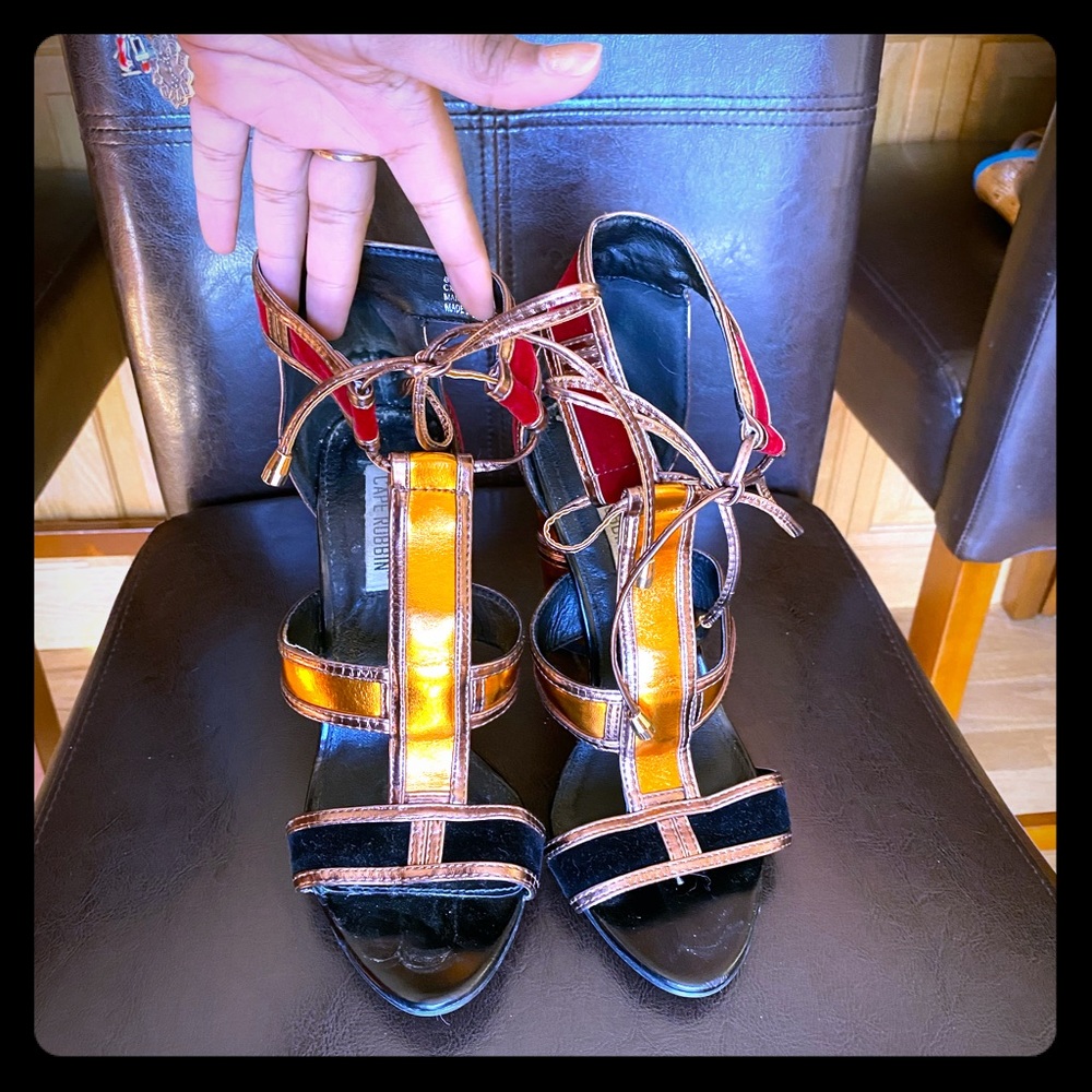 Cape Robin Red and Gold Sandal